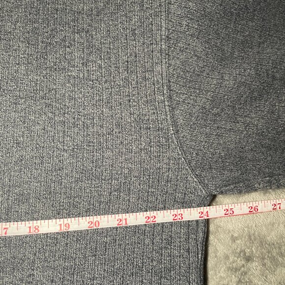 NATURALIFE Men's Gray V Neck Sweater 100% Cotton Pullover Long Sleeve Large - Picture 4 of 5